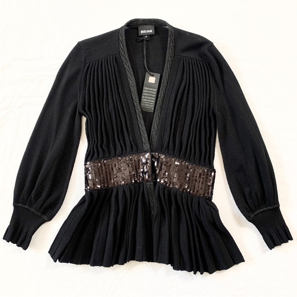 Just cavalli pleated wool sweater blouse - Picture 1 of 16
